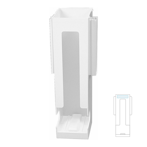 Dispenser for 5 Food Sample Containers White HDPE